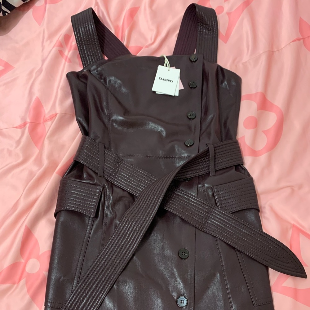 Nanushka charo vegan leather dress